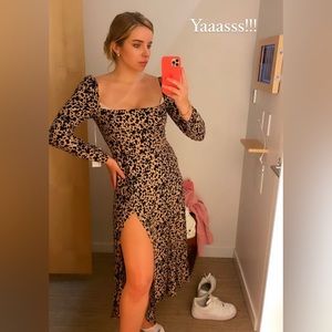 Reformation port print dress